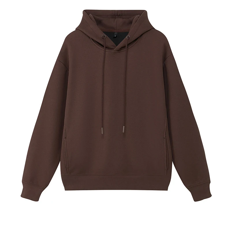 YALI Wholesale Sports Custom Oversize Mens Casual Cotton White Drop Shoulder Plain Hoodie in Bulk