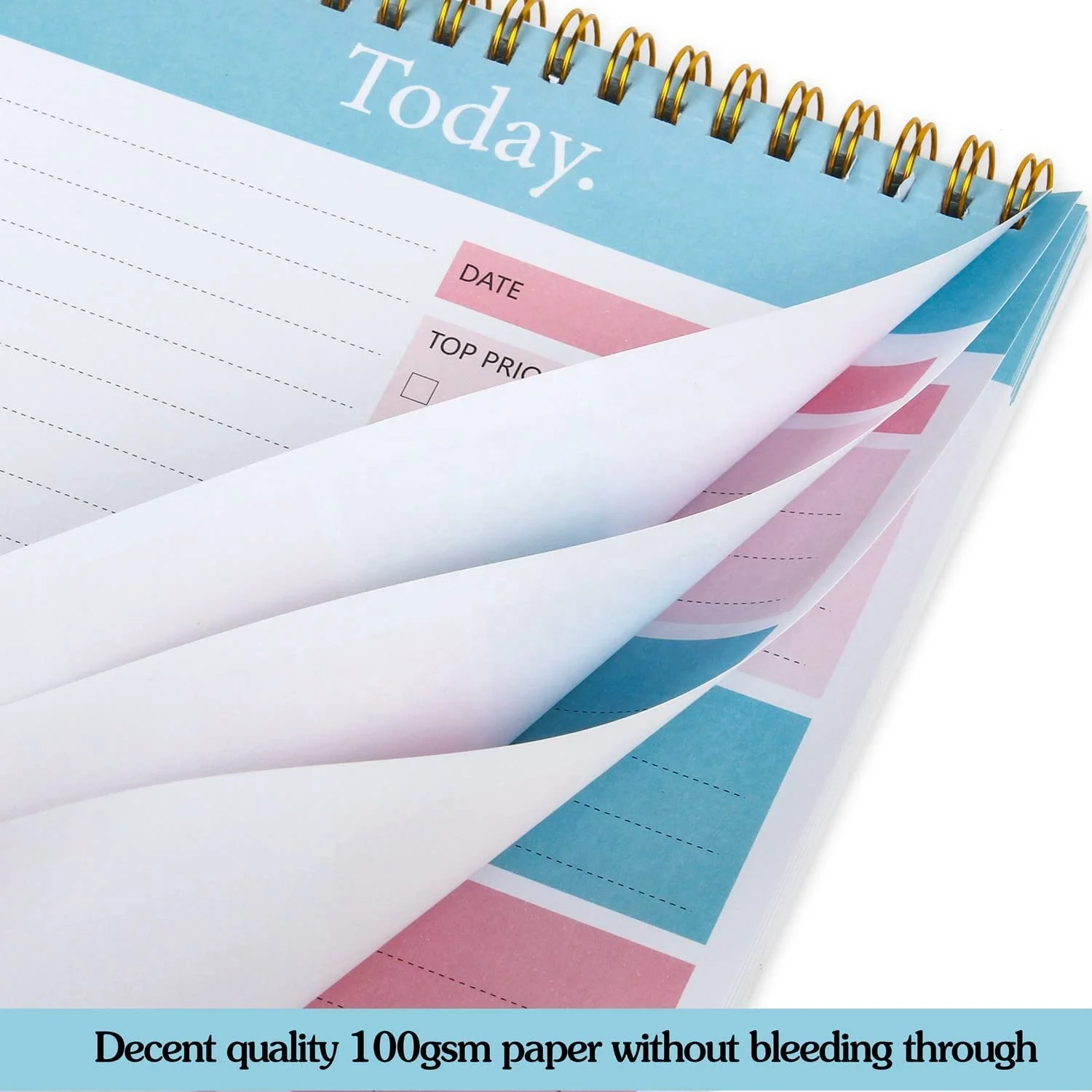 Undated 52 Sheets Tear Off Daily To Do List Planner Notepad Checklist with Hourly Schedule for Tasks