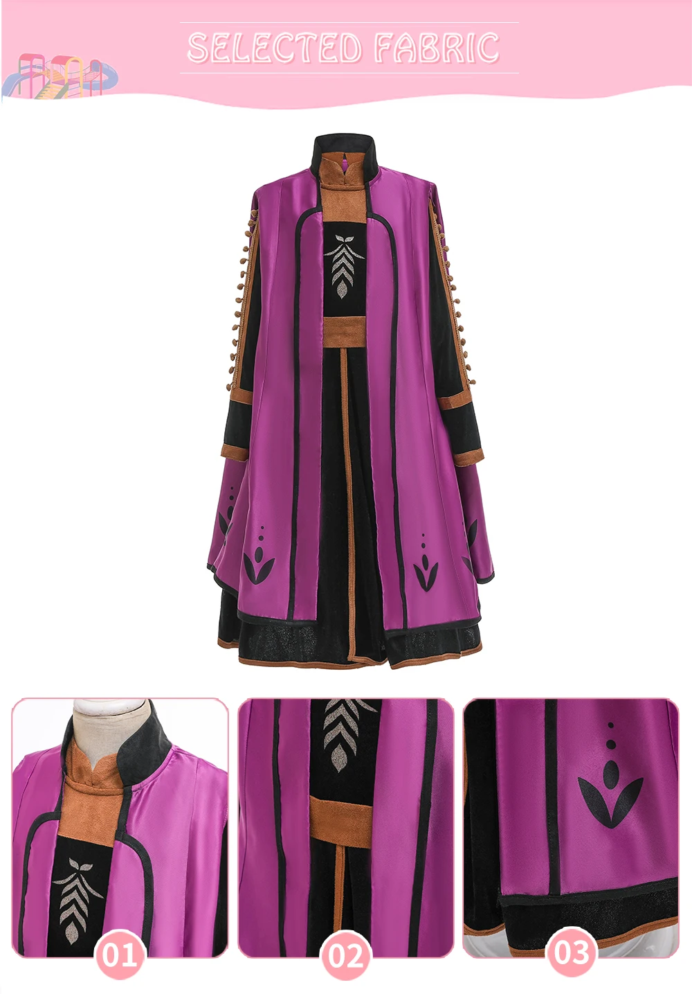 2019 New Arrivals Anna Elsa Princess Dress Elegant Kids Dresses for Girls Cosplay Christmas New Year Costume D0143