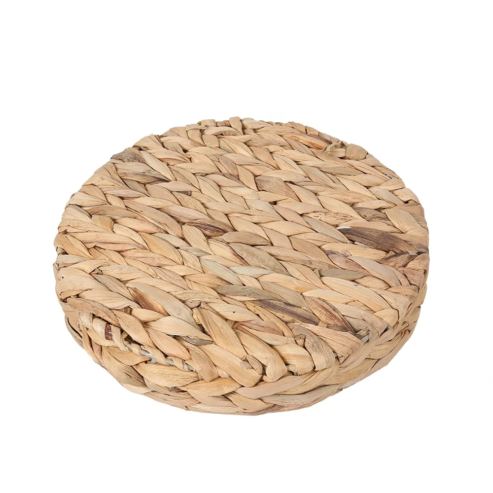 Kingwillow Environmental Protection Hand-Woven Lavender Water Hyacinth Fruit Tea Dessert Bread Natural Picnic Storage Basket