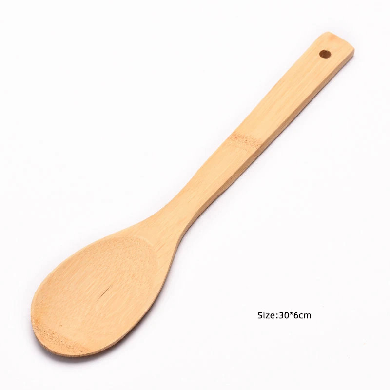 Wholesale 30cm Non-Stick Spatula Cookware Bamboo Angled Shovel Kitchen With Hole