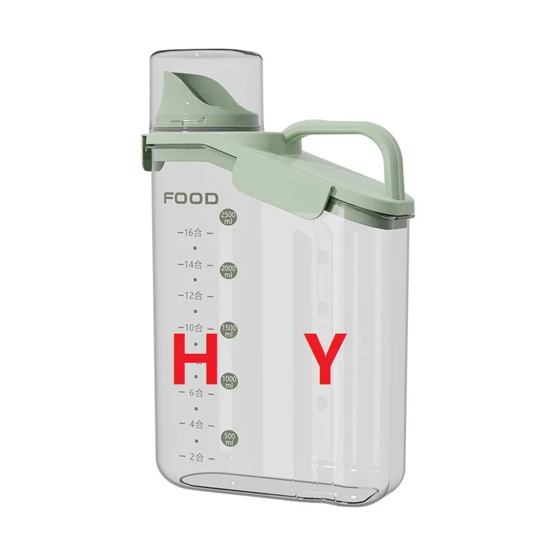 2800ML Plastic Bulk Food Storage Container Grain Transparent Tank Rice Barrel Cereal Dispenser with silicone sealing ring