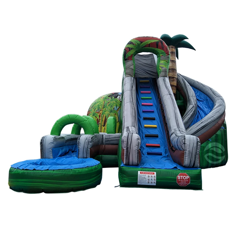 Waterslides 22 Ft Hurricane Curve Water Slide Giant Inflatable Water Slide For Adult