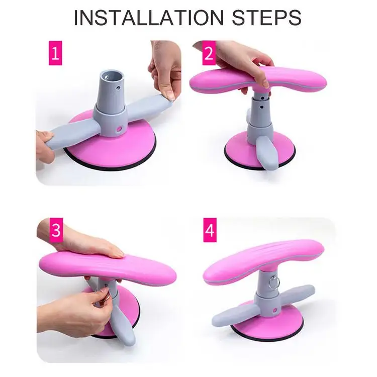 
Self Suction Sit Up Bar Assistant Device Trainer Sit Up Aid Yoga Adjustable Strong Resistance Bands Portable Accessories 