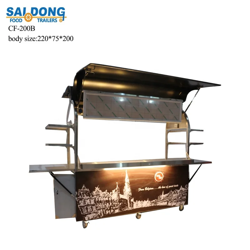 Coffee Cart/coffee Vending Cart/ice-cream Cart Australian Standards Stainless Steel Food Truck Multifunctional 1 Set CF-200