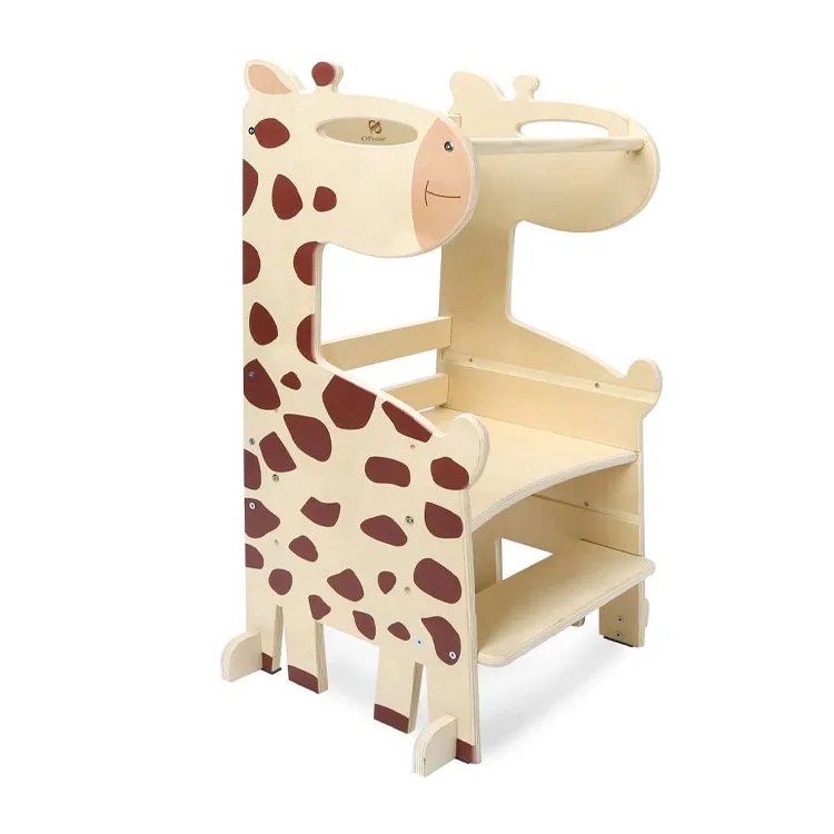 
2021 New Adjustable Height Plywood Toddler Step Stool Kids Kitchen Helper Tower 