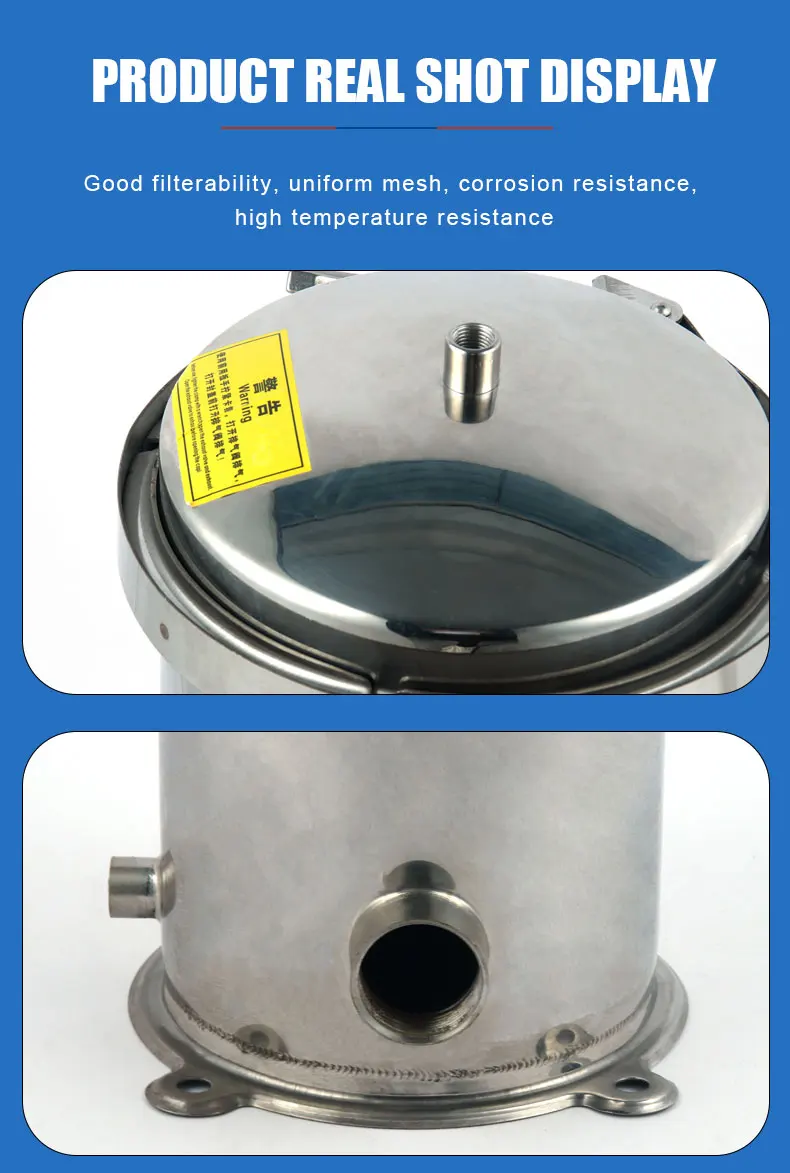 ss304 Stainless Steel Bag Filter Housing for water treatment 