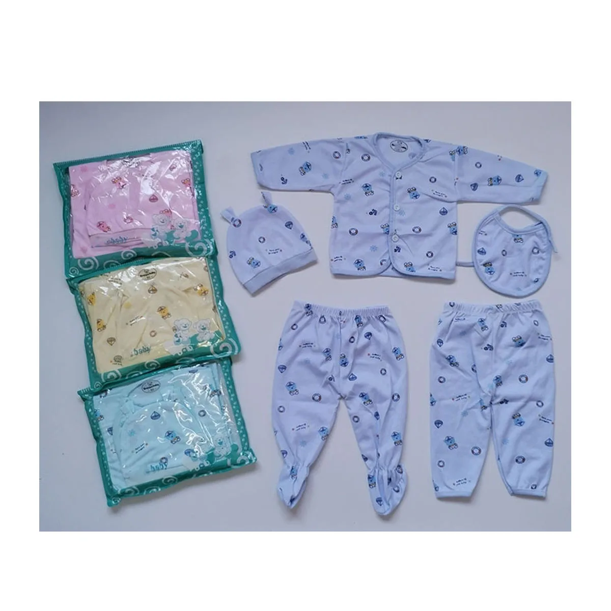 New Born Baby Essential 5 Piece Layette Baby Clothing Sets(old) Infant Gift Set 0-6 M Baby Gift Box Set Newborn