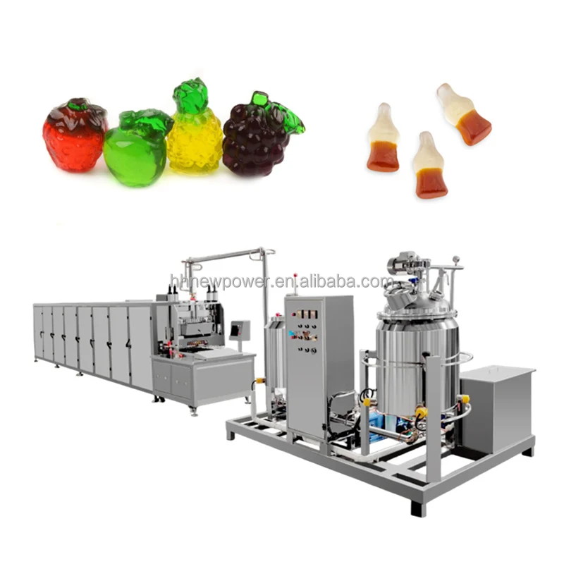 Full automatic gummy machine soft candy making machine bear gummy production line on best price