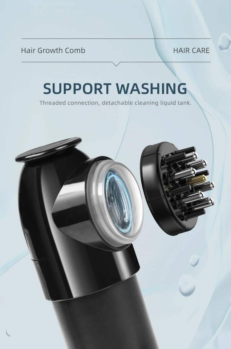 Black Portable Liquid Comb Pressurized Liquid Out Brush Mini Hand Massage Brush Scalp Massage Comb