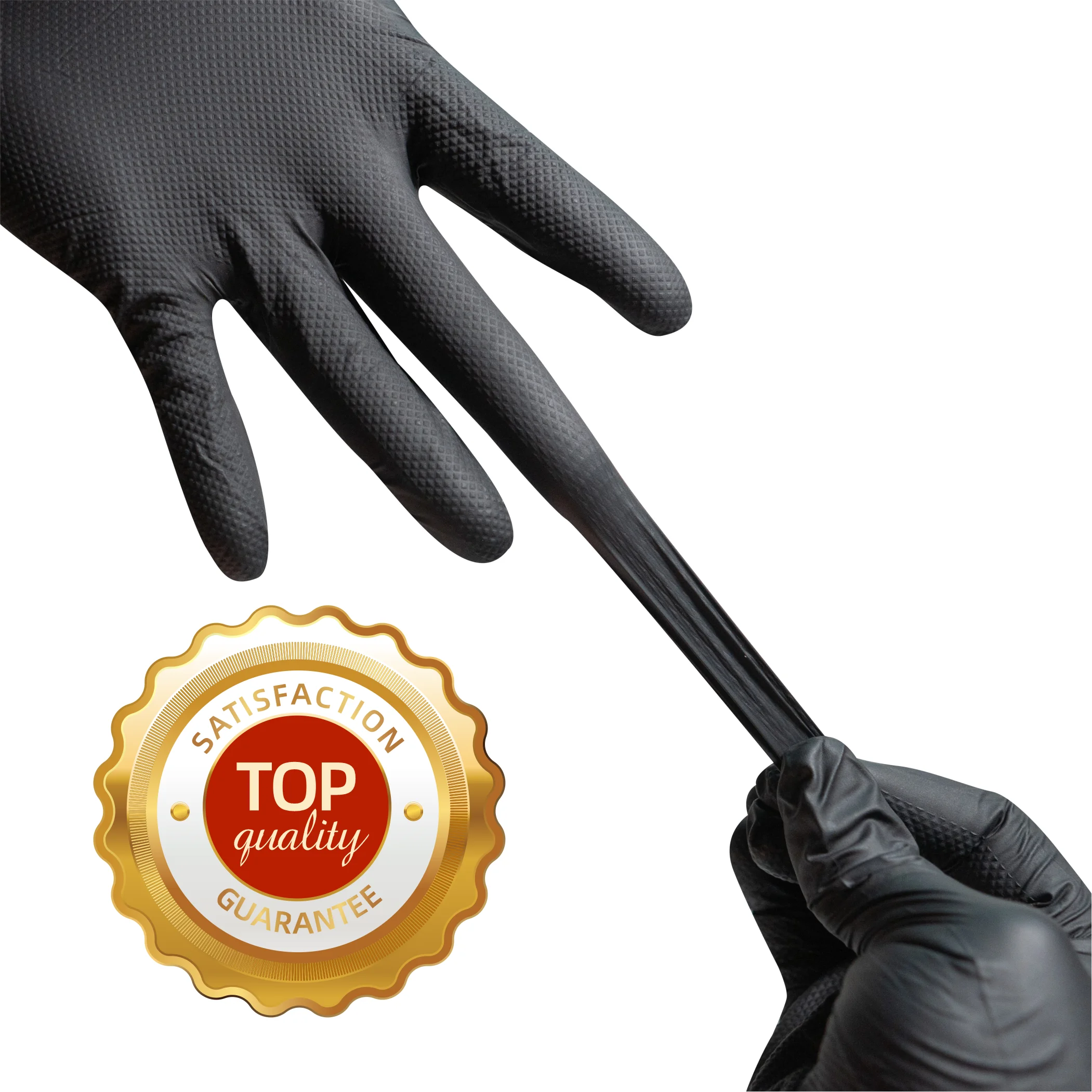 8Mil 9Mil Black Nitrile heavy duty mechanic safe work touchntuff latex powder free nitrile gloves guantes de trabajo