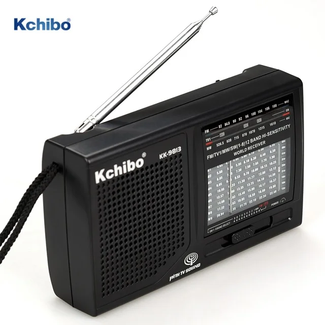 shortwave radio FM/MW/TV/SW 12 band radio with rotatable antena