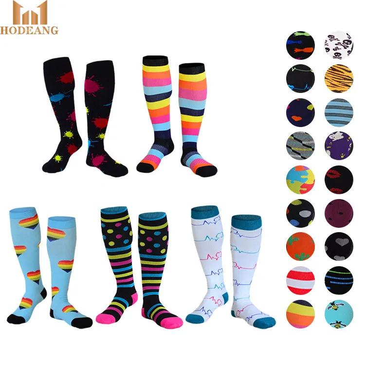 HODEANG Nurse Compression Socks Varicose Veins Socks Outdoor Men Women Running Hiking Sports Socks