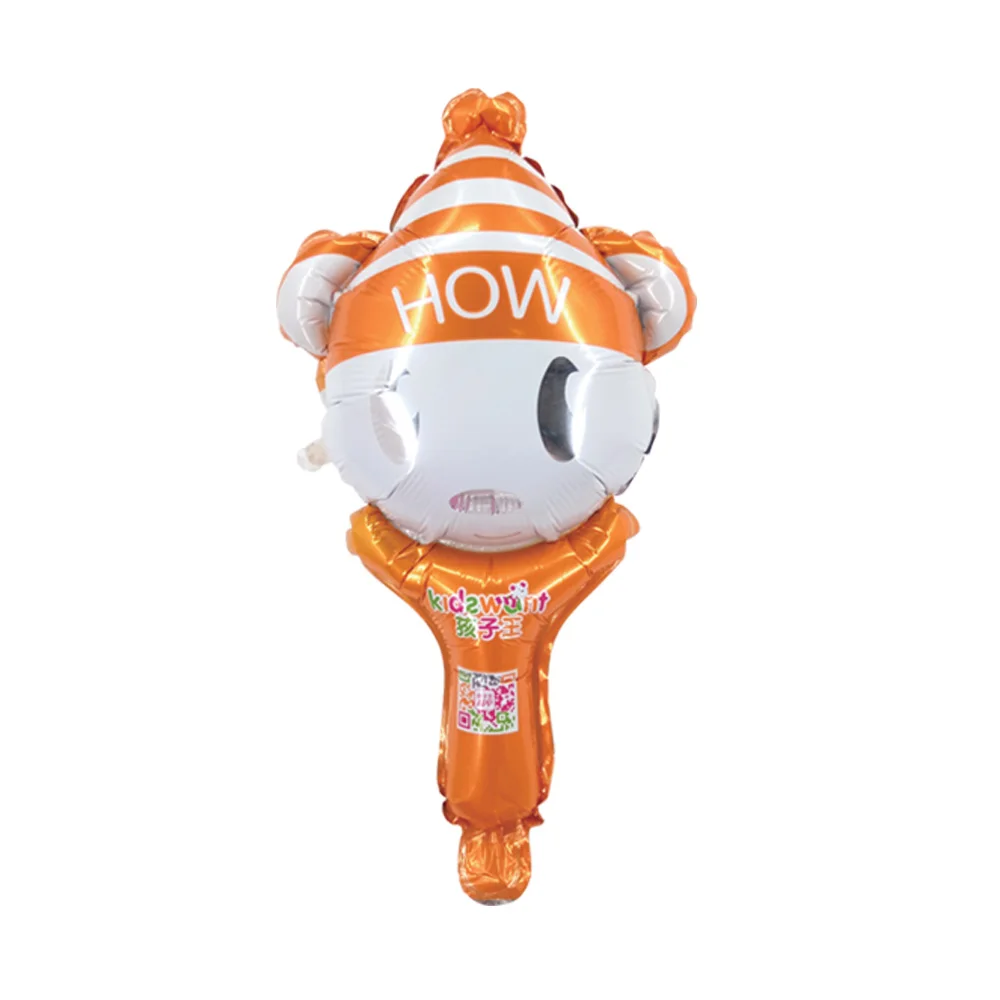 
factory custom made any logo and shape hand held clapper stick foil balloon for advertising 