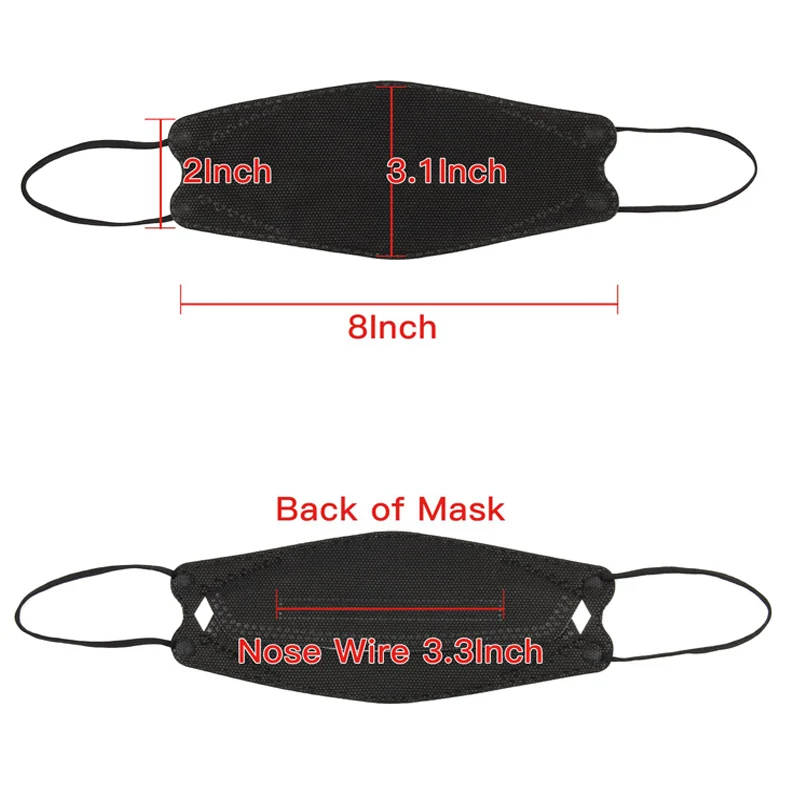 Hot Sale KF94 Mask 4 Layers Colorful 3D Korean Mask Korea Fish Shape Protective Facemask KF94