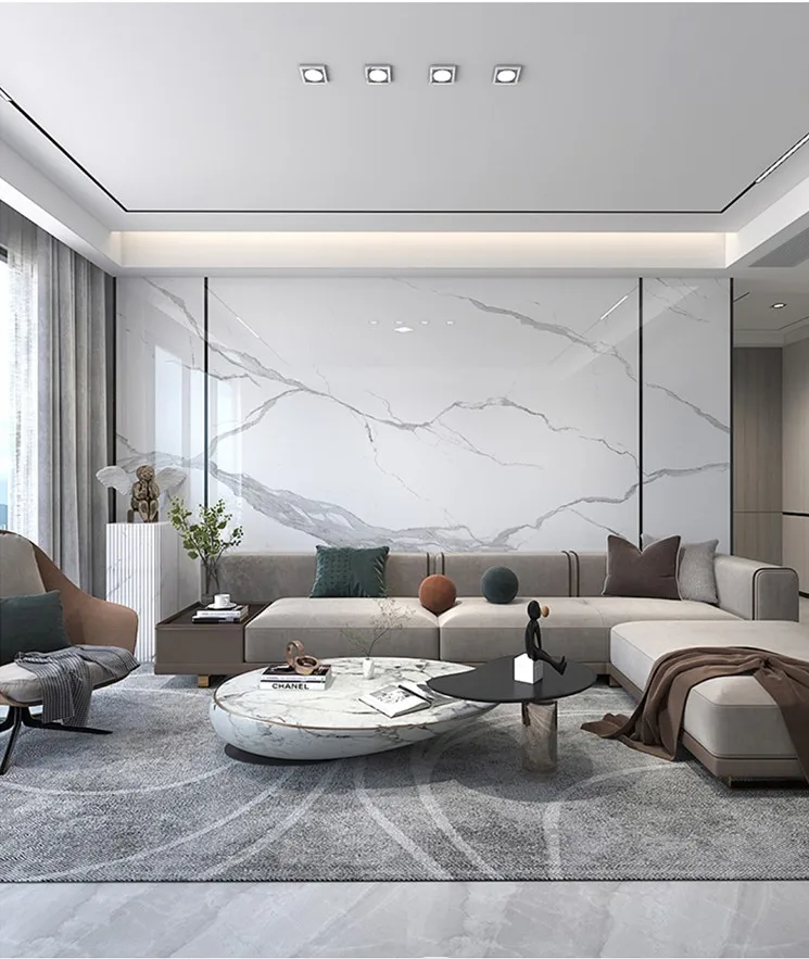 PET Marble Bamboo charcoal fiber wall panel wall marbled panels boards Interior Decoration Materials