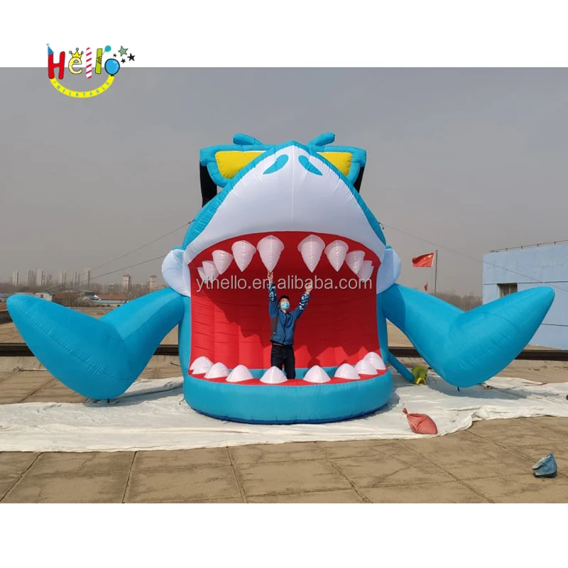 Customized Dj Booth Inflatable Shark Head inflatable dj station