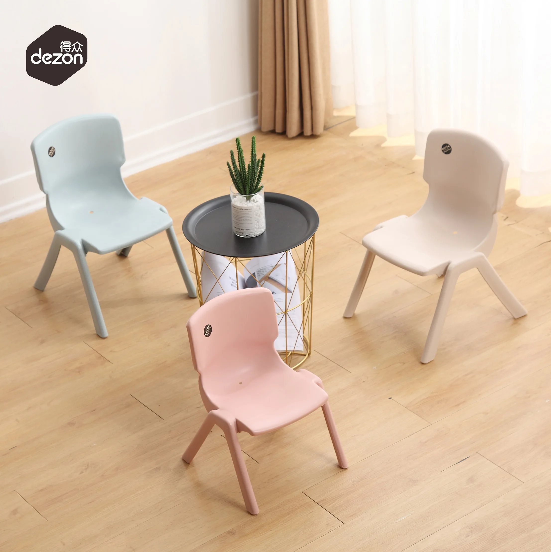 
Amazon Hot Sale Manufacture Wholesale Dining Indoor Plastic Small Stool Baby Chair for Kids 
