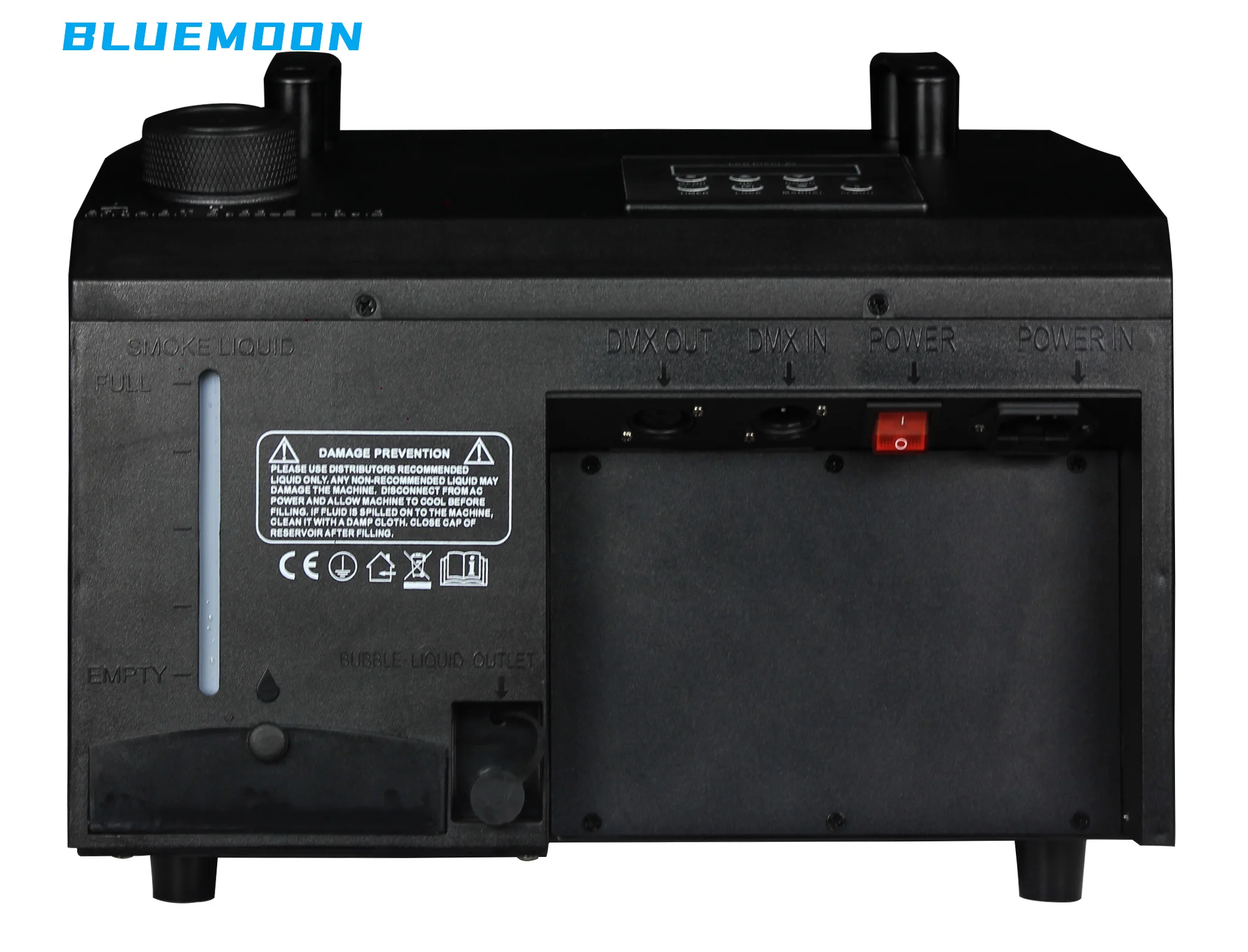 Good quality 1500w Dual Wheel Bubble Machine Led Fog Party Equipment 18x3w Rgb Smoke Bubble Machine