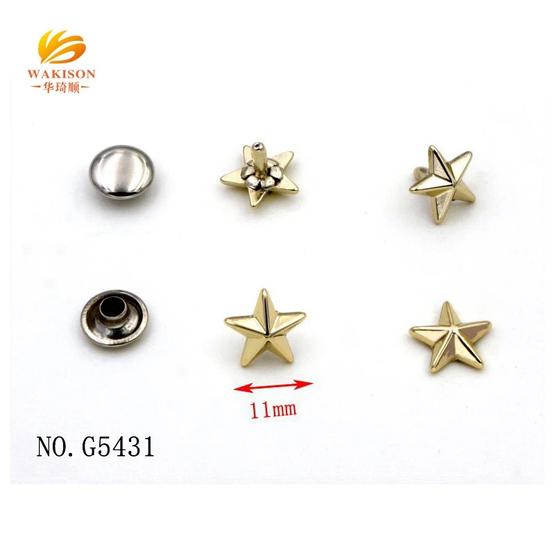 2023 New handbags accessories decoration zinc alloy star shape studs