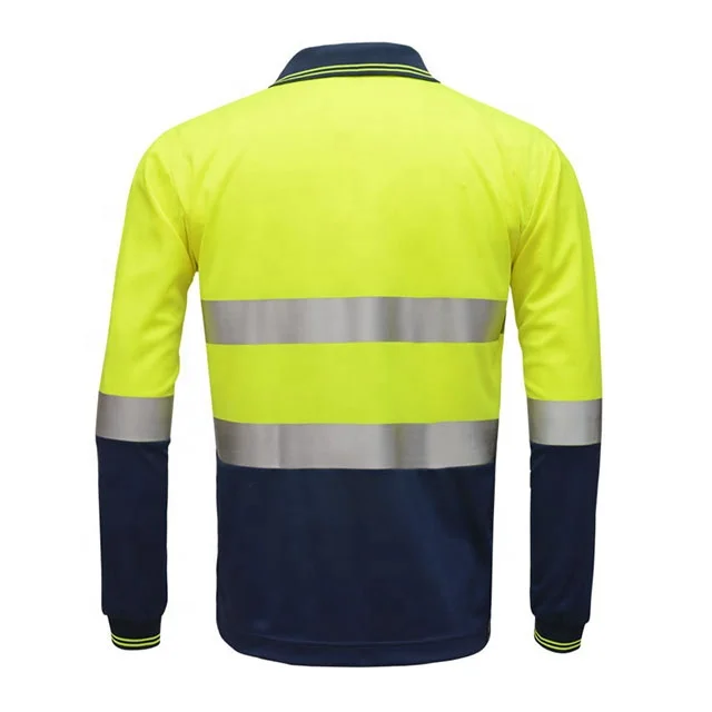 
TZW-002 High quality china safety reflective clothes fasion for mens reflective safety polo shirt long sleeve 