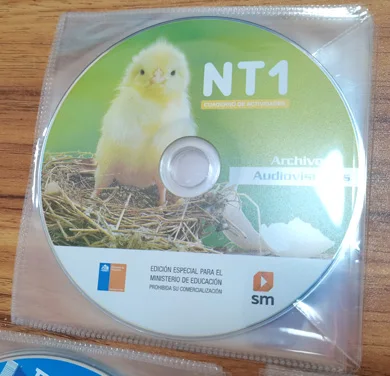 supply your Vinyl CD learn english cd and dvd copy burning pressing printing in clear plastic PP PVC sleeve packaging