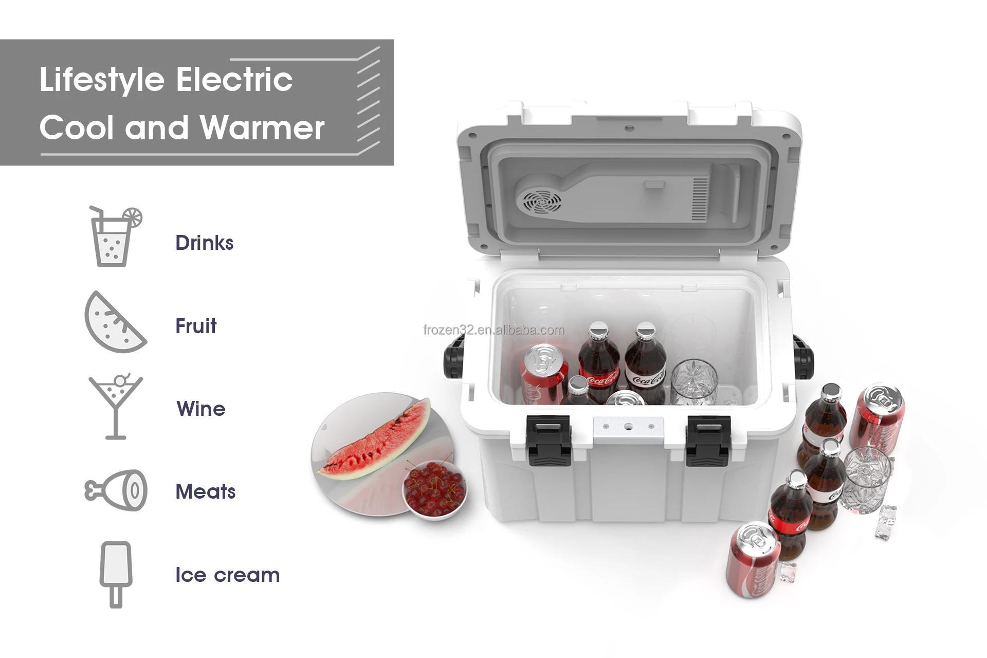 Frozen RB15 Semiconductor Fridge 15l Cooler Car Freezer Heating Support Fridge Portable 24v 12 Volt Refrigerator AC Camping Box