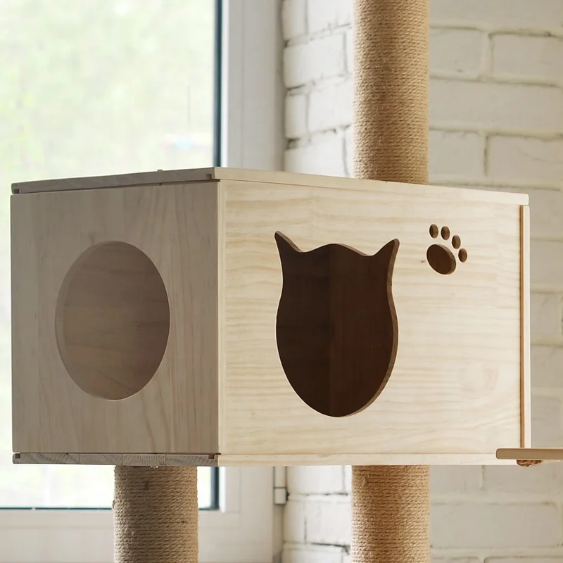 
Manufacturer supply wooden cat tree for large cats 
