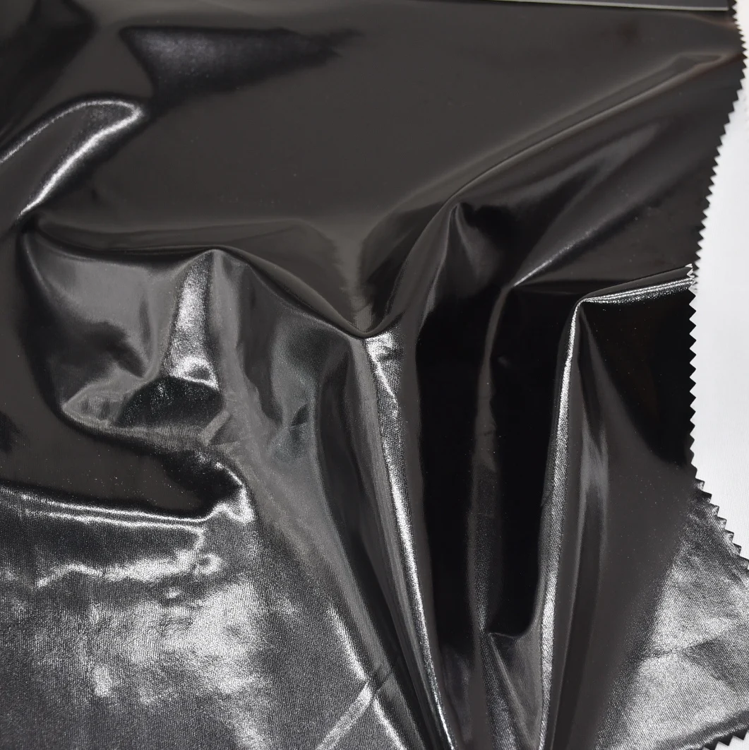 Polyester knitted fabric high elastic PU imitation leather release paper transfer coating fabric