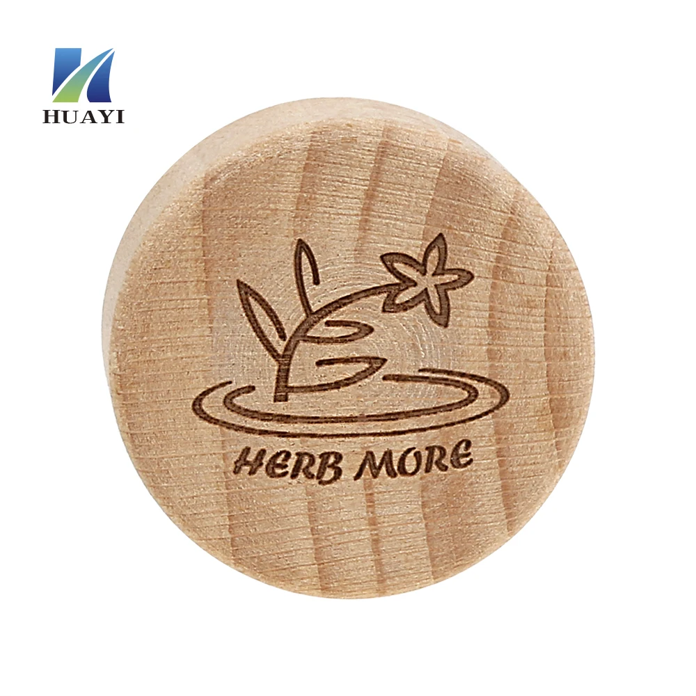 Lids for Perfume Bottles Perfume Cap Hot Sale High Quality Wooden Polishing Artificial Wooden Bottles Packaging HUAYI as Picture