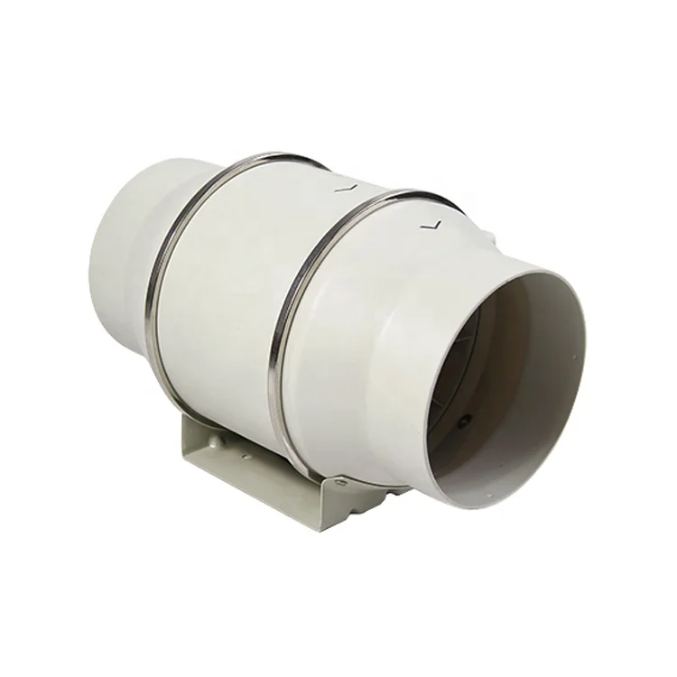 Factory supplier silent exhaust duct plastic booster oblique flow pipeline fan