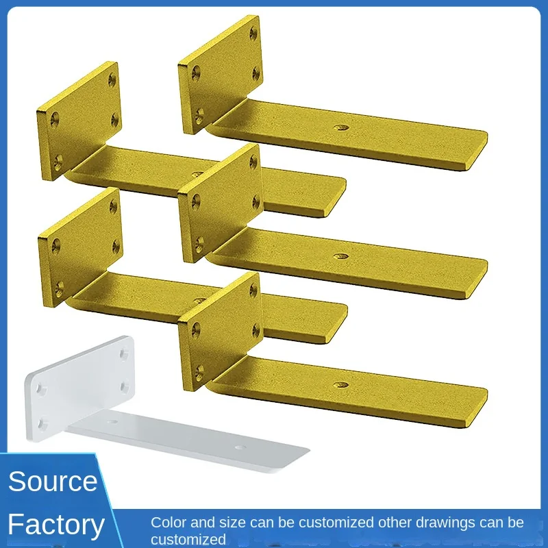 Gold L Shape Metal Shelf Strut Bracket Floating Shelf Wall Bracket