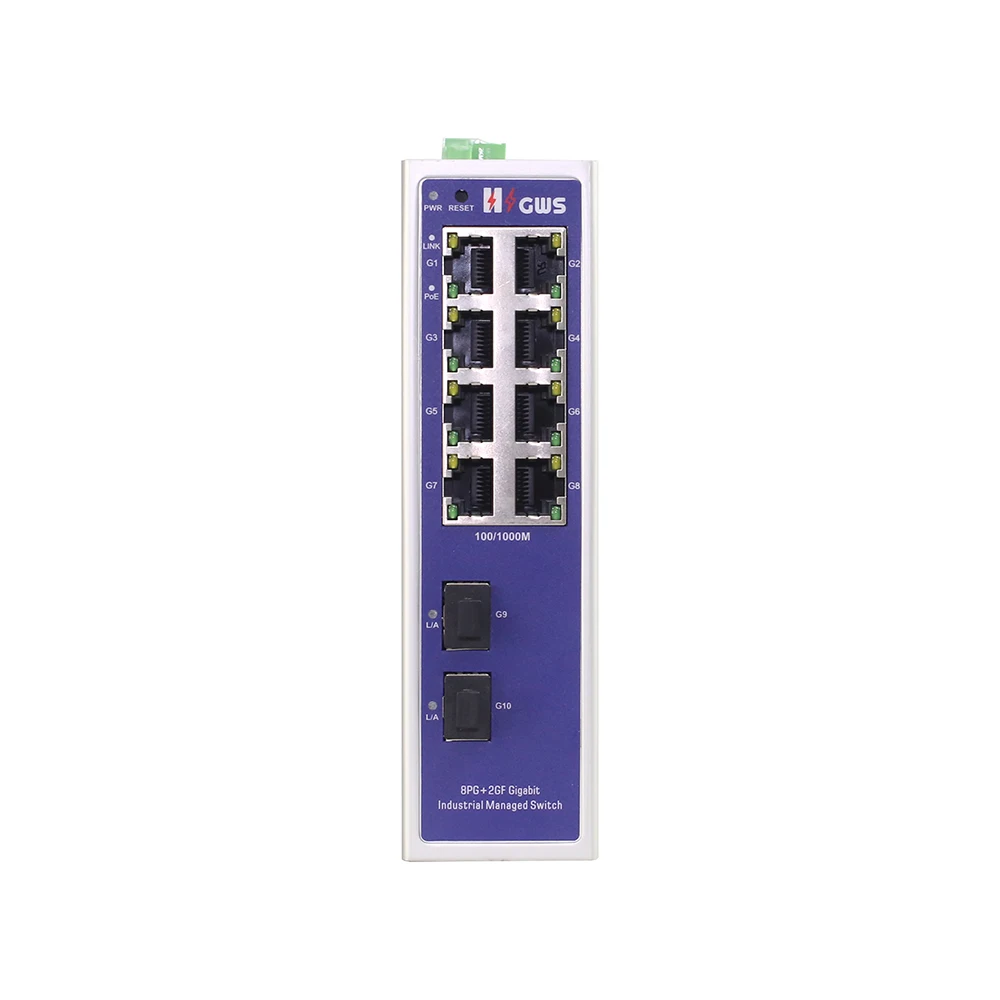 Management Industrial POE Switch 10/100/1000M 4 8 ports poe with uplink 2 ports SFP network switches for CCTV IP Camera