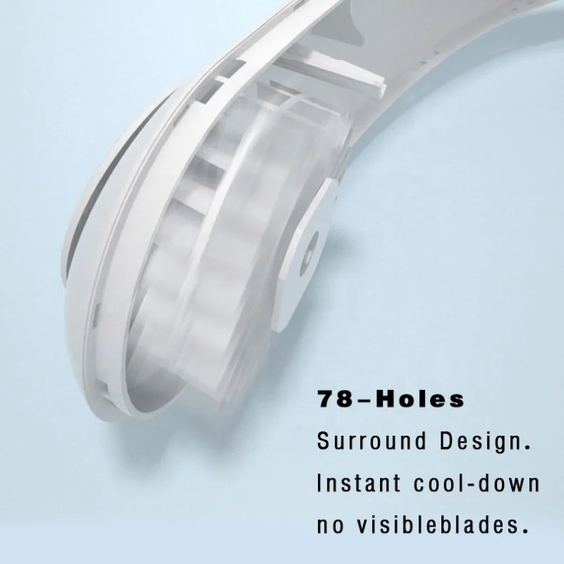 Mini Bladeless Hanging Neck Leafless Fan Rechargeable Mute Sports Fans for Home Outdoor Portable Cooler