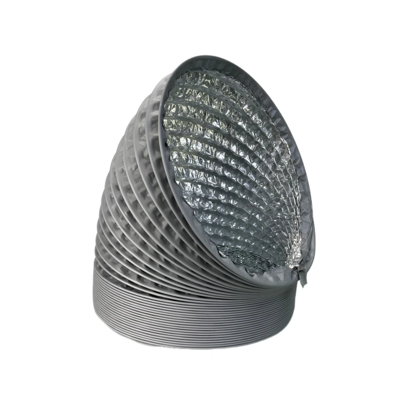 Customized 18-Inch Cheap Hvac Flexible Air Duct Pvc Aluminum Foil Air Conditioner Flexible Air Duct 6-Inch Smoke Pipe
