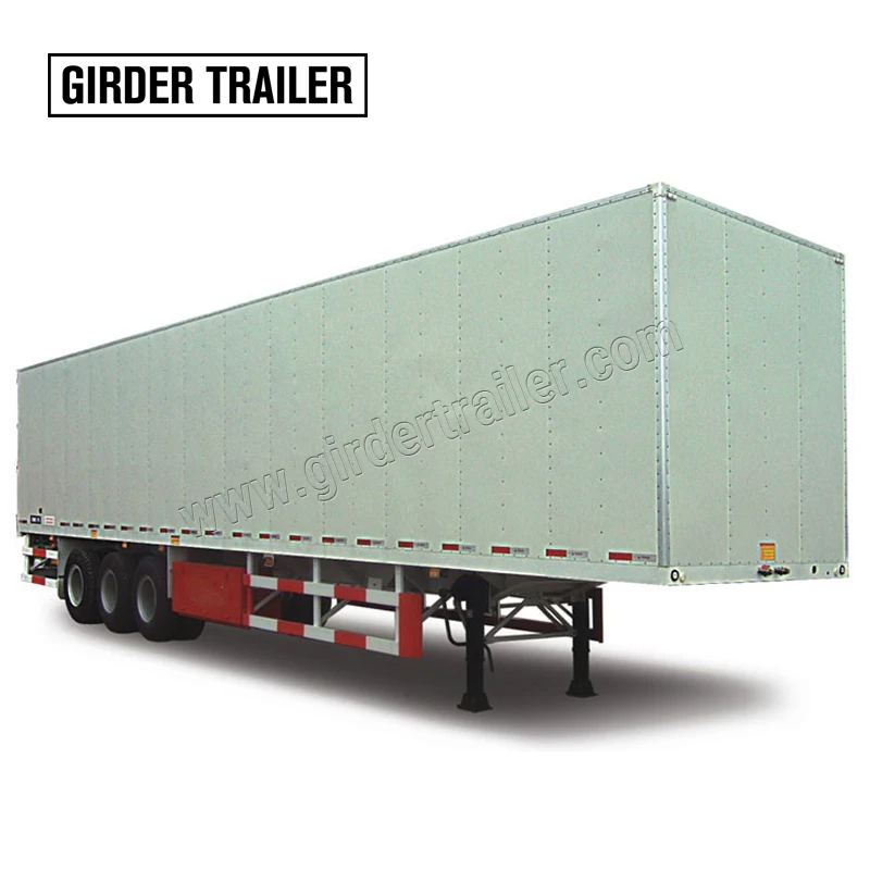 3 axles Aluminum cargo colsed  53ft dry van box semi trailer for sale