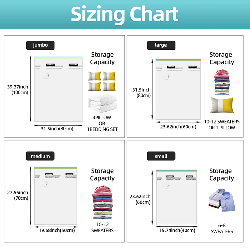 Factory Hot Selling Space Saving Vacuum Storage Bag for Clothing