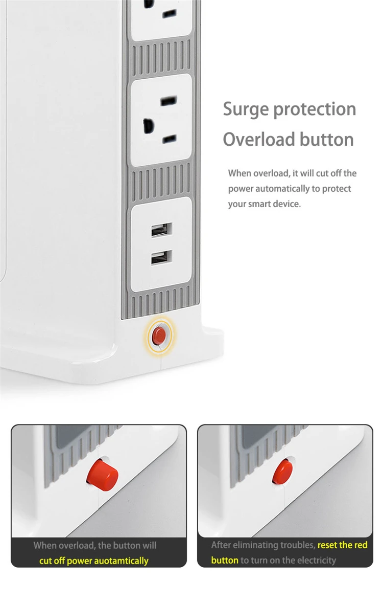 
usb multifunctional vertical socket extension cable socket 