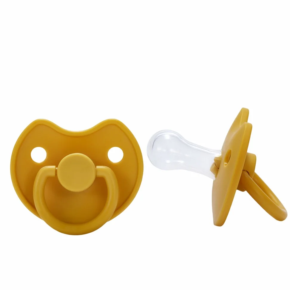 Custom Bright Pink Natural Baby Bibs Dummy Pacifier Baby Silicone Pacifier For Newborn Baby