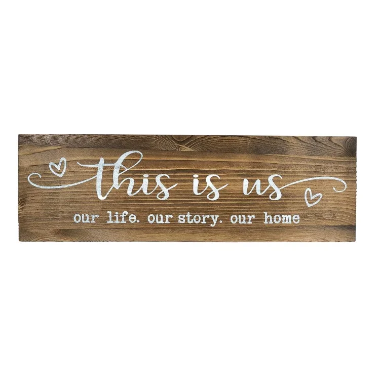 
Fashion good looking easy carry sturdy wear-resistant solid smooth sign wall decor wood home 