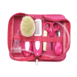 wholesale baby healthcare and grooming kit baby care baby hair brush and comb set natural hair goat children plastic