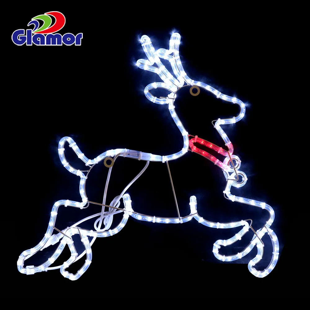 New design christmas garden decor beautiful customize led 2d and 3d outdoor christmas acrylic motif light deers