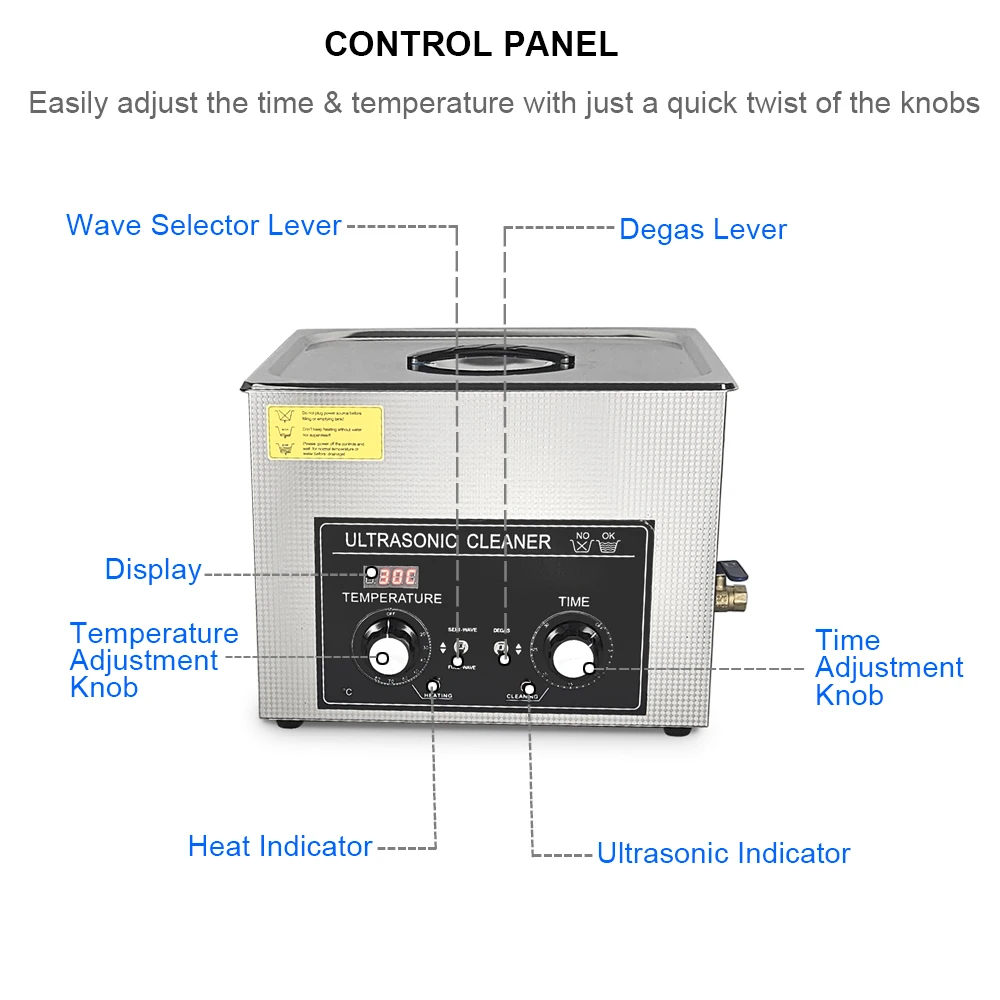 Ultrasonic Cleaning Equipment 15L 40kHz Ultrasonic Bath Industrial Ultrasonic Cleaner Machine