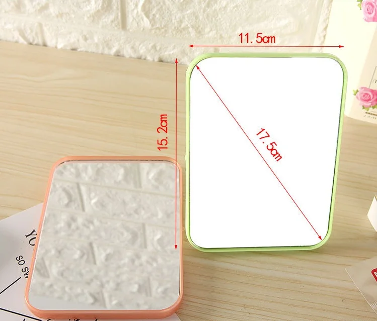 Espejos HD Foldable Desktop Mirror Plastic Frame Single Sided Square Mini Pocket Mirror Portable Makeup Mirror For Women