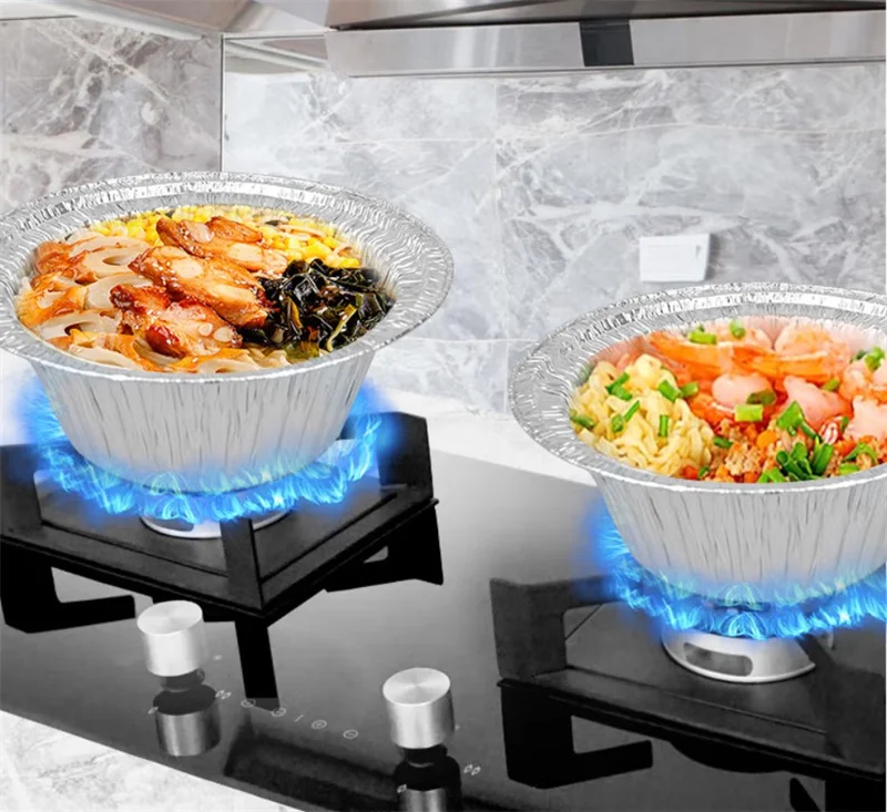 58/13-8h-fi Disposable Round Aluminum Foil Trays Containers Cake Cup Mini Tart Pans Mini Aluminum Pot Foil Pan 58ml