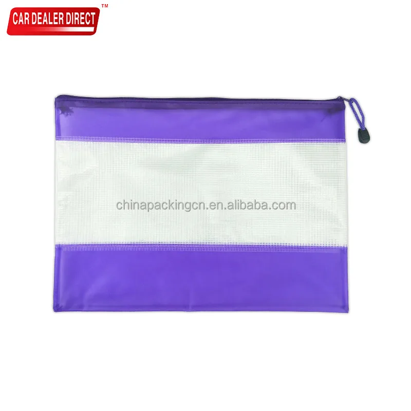 Transparent Waterproof Plastic Pvc Document Storage Holder File Bag a4 Travel Color Documents Bag With Zip Lock