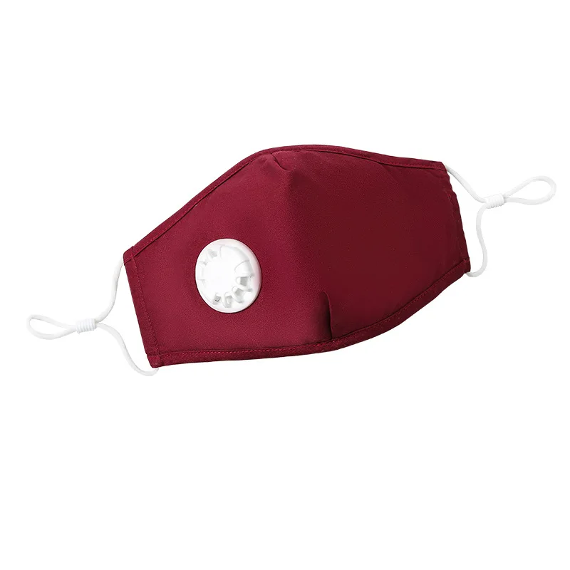 Drop shipping High quality wholesale 100% pure cotton outdoor sports filter breathing valve maskes