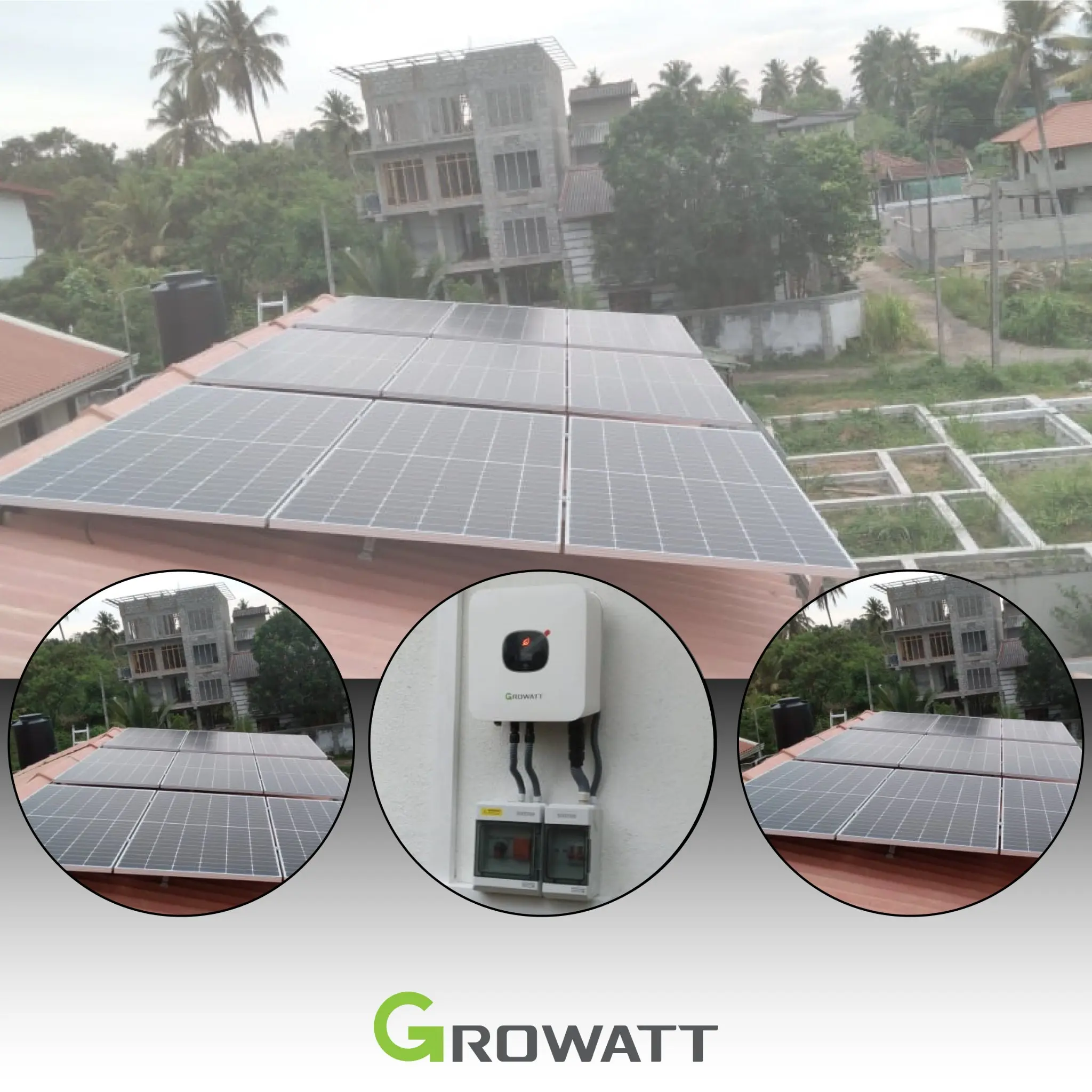 Growatt Smart Meter Single Phase 750W 1000W 1500W 2000W 2500W 3000W 3300W Growatt Ongrid Inverter With MIC 750~3300TL-X