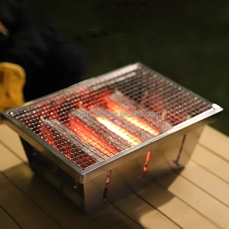IGT Outdoor Camping Folding 304 Stainless Steel Charcoal Picnic Bbq Grill