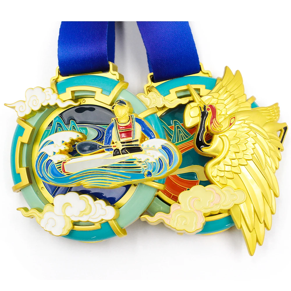 Folk Art Sports Race Award Medals Gold Blank Metal Plated Custom Made 3d Europe Marathon Medal Medals and Trophies
